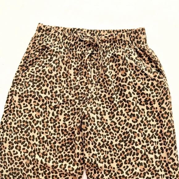 SIENNA SKY Leopard Print Wide Leg  Palazzo Pants Size Medium Casual Elastic - Picture 3 of 13